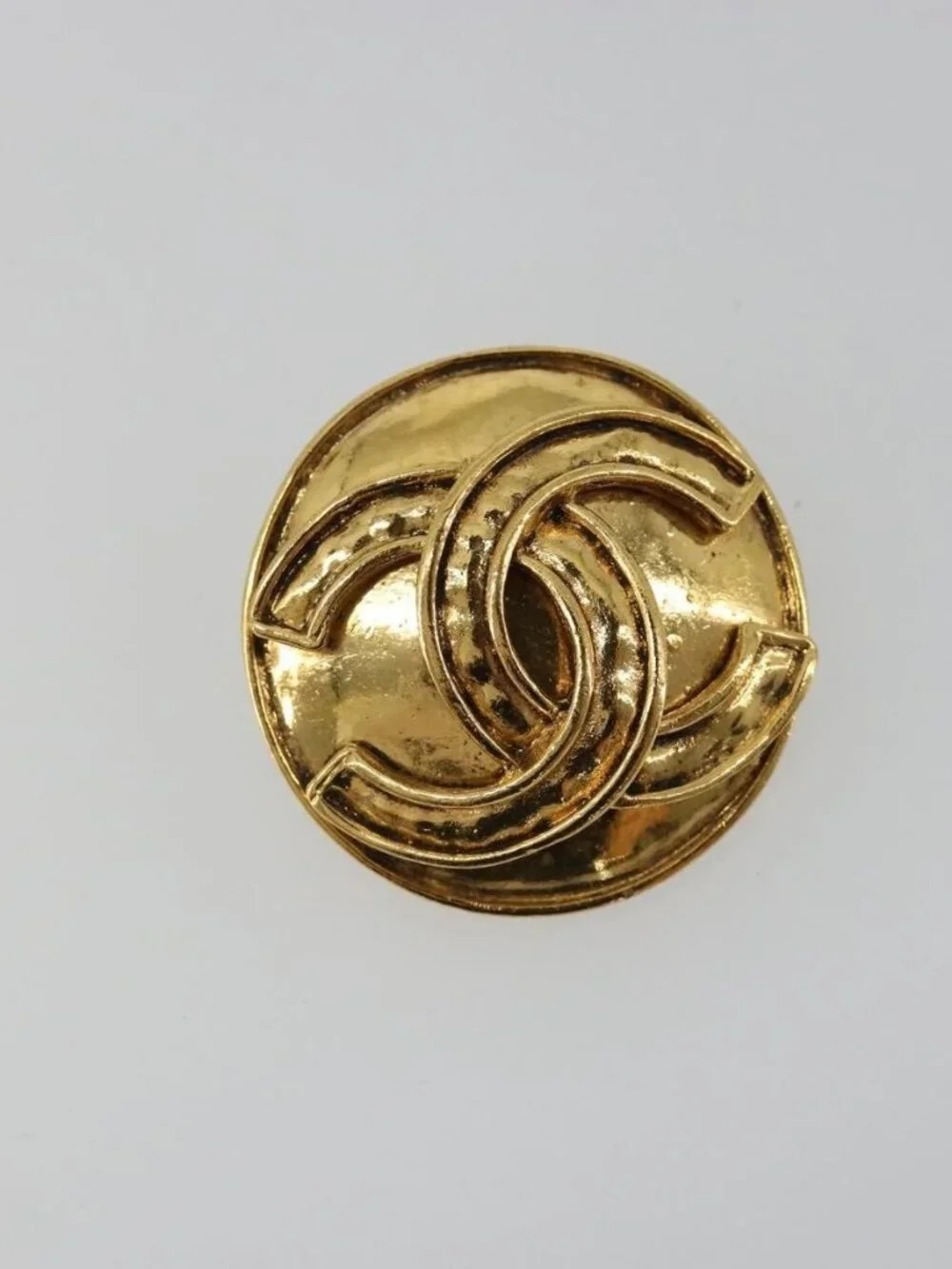 CHANEL Earring metal Gold Tone CC Auth 183503V
